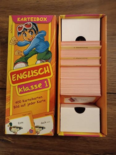 Karteibox englisch klasse - englisch, 1