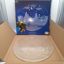  Kuchenplatte Weihnachtsteller Weihnachten Walther Glas 38 cm, in OVP 