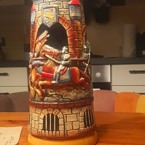 Bierkrug steinzeug mit - steinzeug,