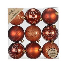 9 Weihnachtskugeln 6cm Kunststoff Christbaumkugeln Weihnachtsbaumkugeln Anhänger