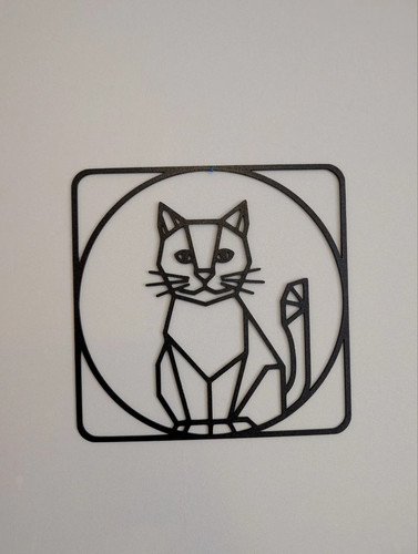 Wanddeko katze geometrisch - wanddeko,