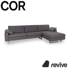 Cor Conseta Stoff Ecksofa Grau Recamiere Rechts Sofa Couch