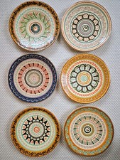 UNIKATE, Vinatage Keramik Ton Teller 6er Set  von Ceramiques Can Saló