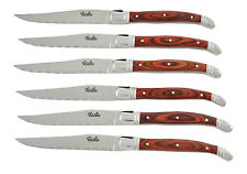 Fissler Steakmesserset 6 tlg Steakmesser Steakset Griffe Pakkaholz 1A Neuware