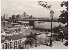 AK Dresden, Carolabrücke Dampfer BAD SCHANDAU JUNGER PIONIER Neustadt Elbe, 1974
