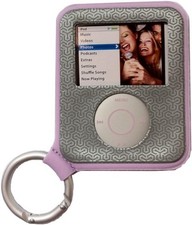 Belkin Slim Fit Gummi Hülle Case für iPod Nano 3G Gen - Pink / Grau