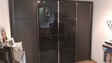 Schrank, Kleiderschrank, Schwebetürenschrank viertürig