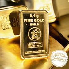 0,1 Gramm Goldbarren Heimerle