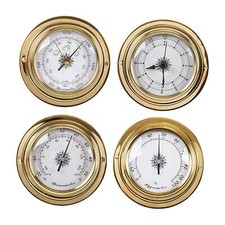 4x Barometer Uhr Meter