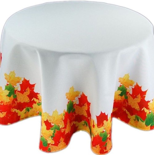 Tischdecke rund herbst - tischdecke,