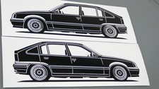 Opel Kadett E Sticker Silhouette Opel Kadett E tuning Aufkleber Schwarz 2x neu