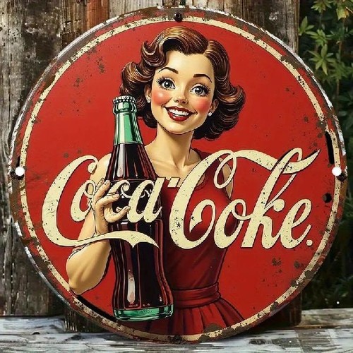 Blechschild rund pin girl - rund, pin-up