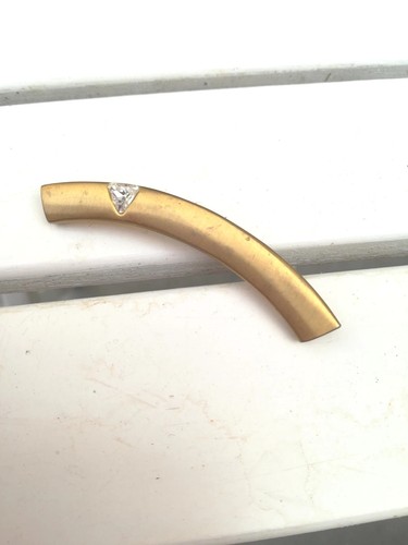 Brosche mit zirkonia gold - zirkonia,
