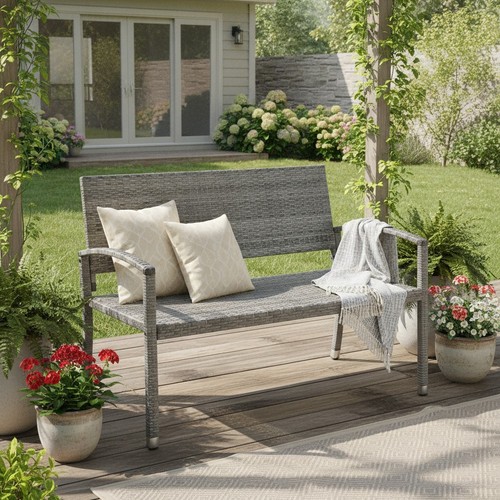 Rattan gartenbank sitzer - gartenbank, 2-sitzer