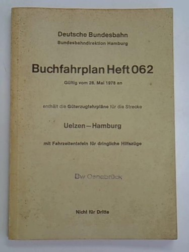 Buchfahrplan heft 062 - buchfahrplan, /