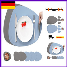 Tischset Leder Kunstleder Rund