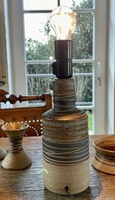 Künstler Tue Poulsen Keramik aus Dänemark TISCHLAMPE 1960er 1970er Handgetöpfert