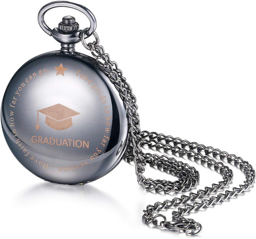 Gravierte taschenuhr mit kette - gravierte,