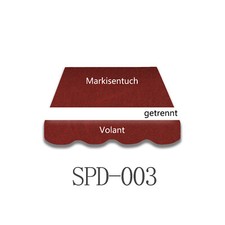 4X3m Markisenstoff Markisentuch ohne Volant mit UV fertig genäht B-Ware SPD003