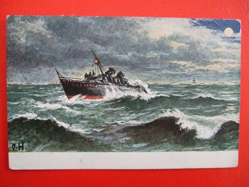 Vintage 1917 marine postkarte - 1917,