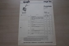 163584) Agria Motorhacke 100-4 - Preise & Extras - Prospekt 02/1985