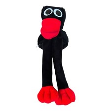 schwarzer Vogel Handpuppe xxl Beine Birdie Bird Englisch School 70cm Theater