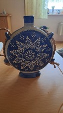 Hirtenflasche, Keramik mit Lederkordel ca.24 cm × 20cm