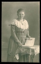 Eckernförde um 1920 - Mollige Frau im Portrait - Foto-AK 9x14cm