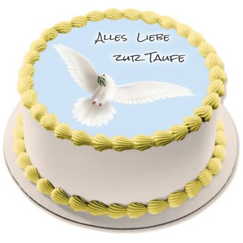 Taufe taube tortenaufleger - taufe,