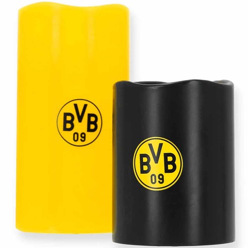 Bvb led kerze 2er - bvb, logo