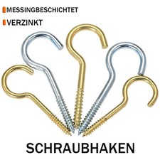 Schraubhaken Messing/Verzinkt