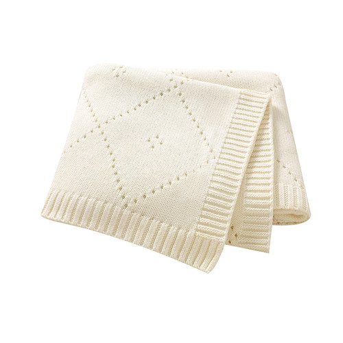 Babydecke gestrickt baumwolle - babydecke,