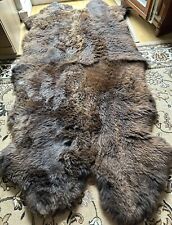 Schlaffell Fellteppich Schaffelldecke Bett Lammfell 4er Kaminfell 200 X 120 cm