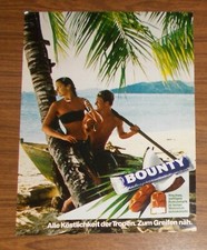 Seltene Werbung BOUNTY Schokoriegel - Alle Köstlichkeit der Tropen #2 1981