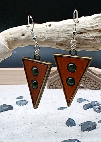 Ohrring holz earing wood - holz,