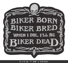 BIKER BORN Biker Aufnäher