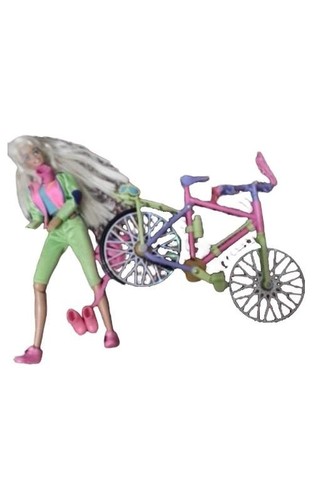 Barbie puppe mit fahrrad - barbie,