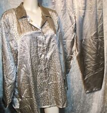 ROSALIE BEIGE SATIN 2 TEILE SCHLAFANZUG PYJAMA Gr. 50 52 54