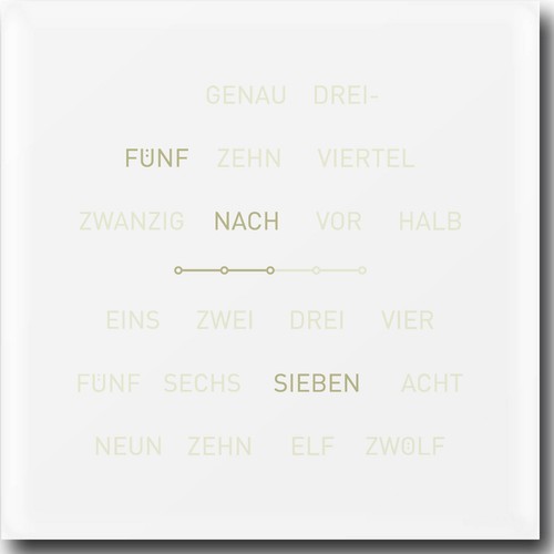 Wortuhr lisa weiß - wortuhr,