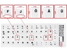 Tastaturaufkleber weiß - de,