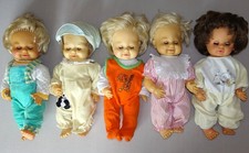 5 Schildkröt Puppen 60/70er