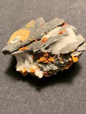 Realgar calcit rumänien - realgar,, calcit,