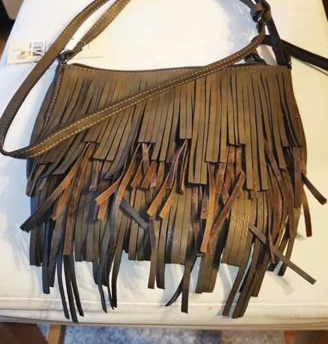 Pieces handtasche leder mit - handtasche,