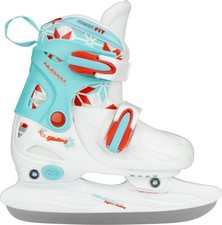 Kinder Schlittschuhe Eislaufschuhe Eiskunstlauf Weiß Blau Gr.38-41 - Nijdam