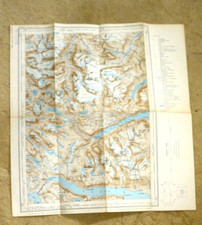 VINTAGE MAP NORWAY FJORDS