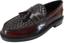 Ikon Original Oxblood Real Weave Retro, Ska, Northern Soul Tassel Loafers