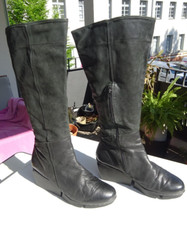 TRIPPEN Dart f Da Premium Breitschaft Keilabsatz Stiefel Leder Germany Gr.41 TOP