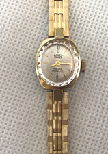 Elegante Roxy Uhr 17 Rubis vergoldet Handaufzug rolled Gold  Werk läuft