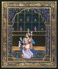 Indische Miniaturmalerei auf