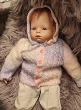 Gestricktes Set_Ausfahrgarnitur_Gr.56_ Erstlings-Set_Baby-Garnitur_Mädchen